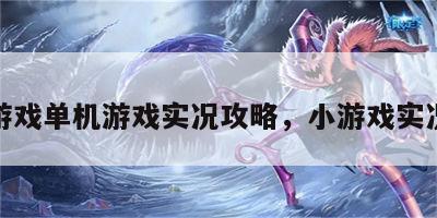 游戏单机游戏实况攻略，小游戏实况