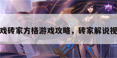 游戏砖家方格游戏攻略，砖家解说视频