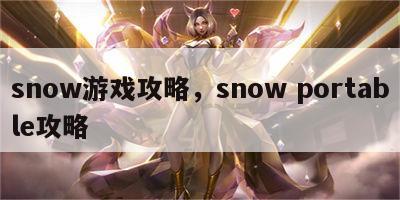 snow游戏攻略，snow portable攻略