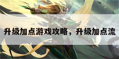 升级加点游戏攻略，升级加点流