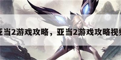 亚当2游戏攻略，亚当2游戏攻略视频
