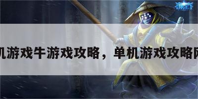 单机游戏牛游戏攻略，单机游戏攻略网站