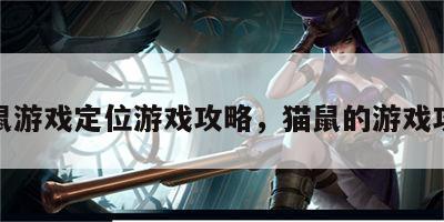 猫鼠游戏定位游戏攻略，猫鼠的游戏攻略