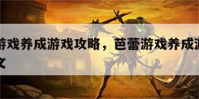 芭蕾游戏养成游戏攻略，芭蕾游戏养成游戏攻略图文