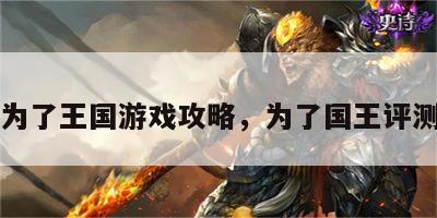 为了王国游戏攻略，为了国王评测
