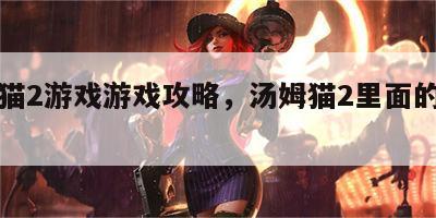 汤姆猫2游戏游戏攻略，汤姆猫2里面的小游戏