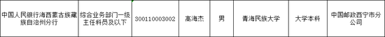 3名邮储银行员工，考上人民银行